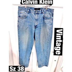 Calvin Klein Vintage Cotton Mens Easy Fit Jeans Sz 38